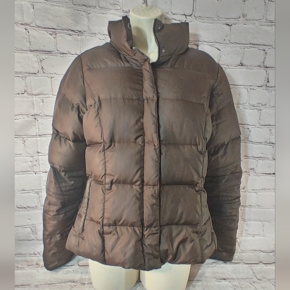 Eddie Bauer Goose Down Chocolate Brown Puffer Jacket M